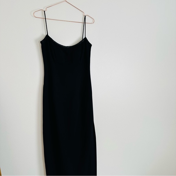 Vintage Lillie Rubin black embellished maxi open back party evening gown dress - Picture 6 of 10